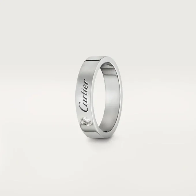 C De Cartier Wedding Band – Platinum, Diamond – Cartier