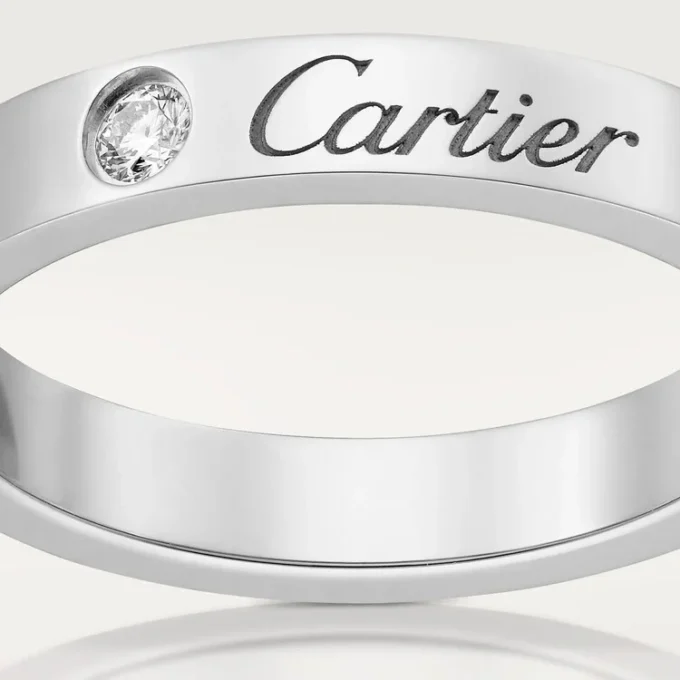 C De Cartier Wedding Band – Platinum, Diamond – Cartier
