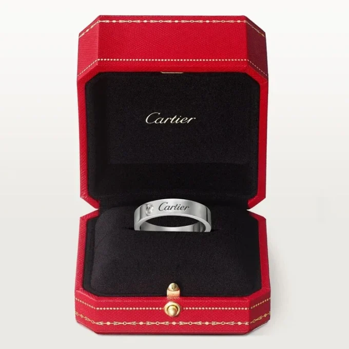 C De Cartier Wedding Band – Platinum, Diamond – Cartier