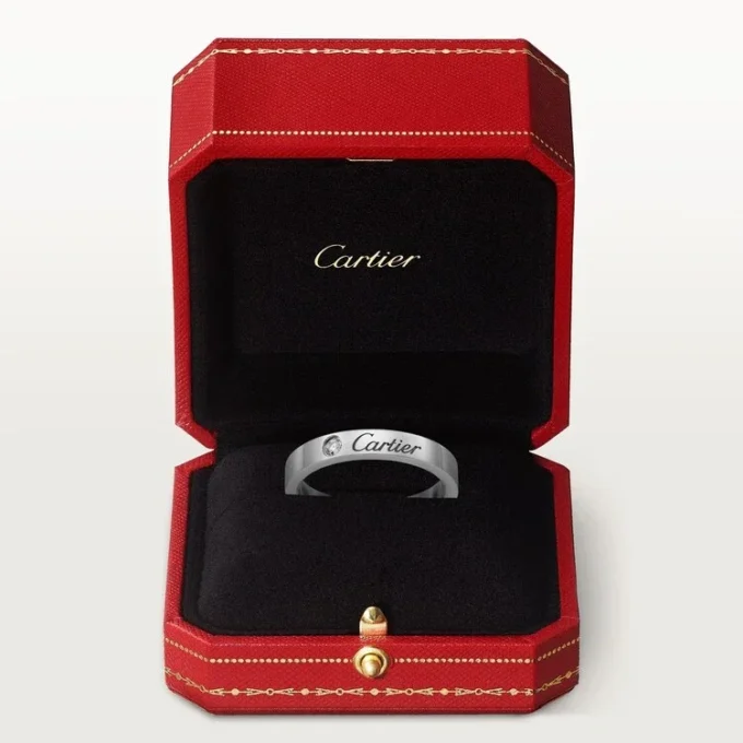 C De Cartier Wedding Band – Platinum, Diamond – Cartier