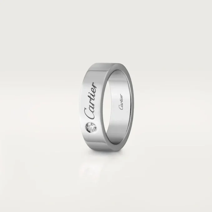 C De Cartier Wedding Band – Platinum, Diamond – Cartier