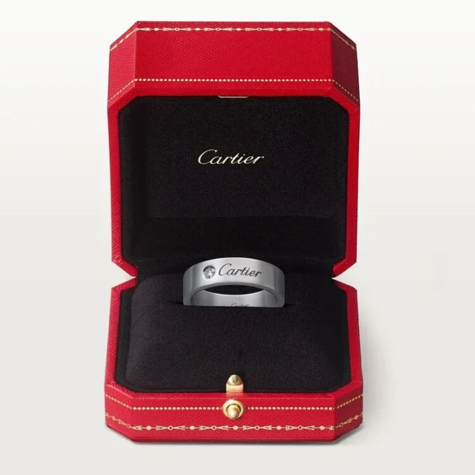 C De Cartier Wedding Band – Platinum, Diamond – Cartier