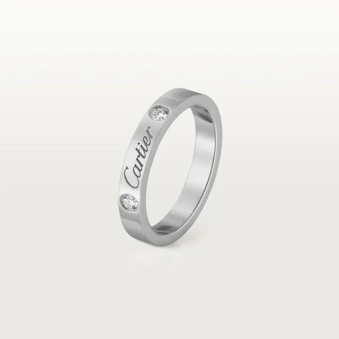 C De Cartier Wedding Band – Platinum, Diamonds – Cartier