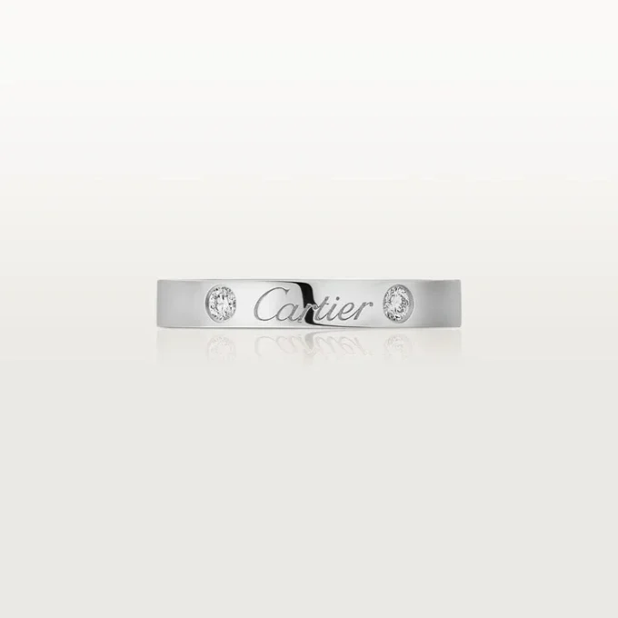 C De Cartier Wedding Band – Platinum, Diamonds – Cartier