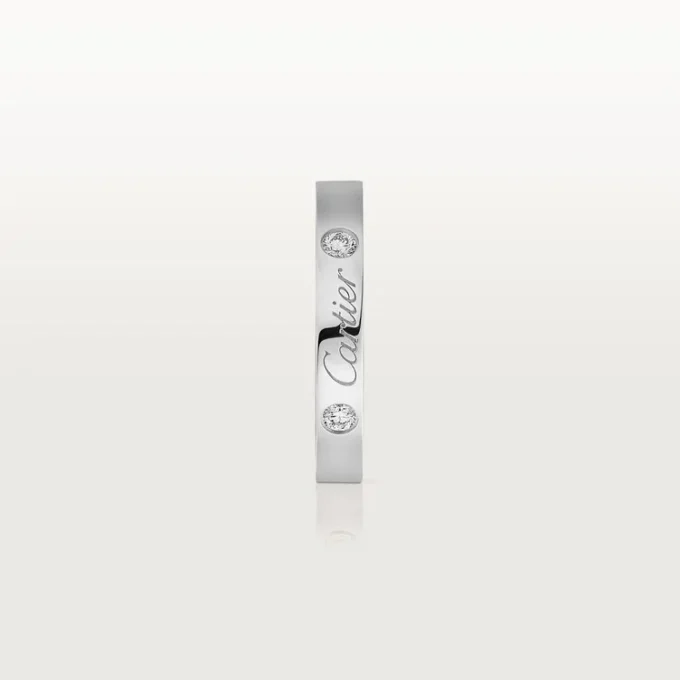 C De Cartier Wedding Band – Platinum, Diamonds – Cartier