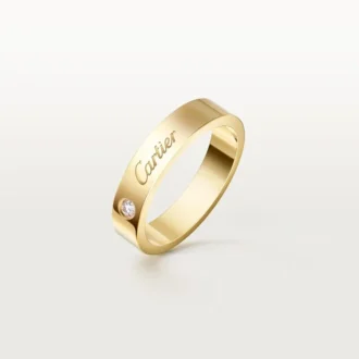 C De Cartier Wedding Ring, 4 Mm Width, 1 Diamond
