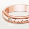 C De Cartier Wedding Ring, 4 Mm Width, 1 Diamond