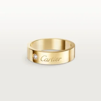 C De Cartier Wedding Ring, 5 Mm Width, 1 Diamond