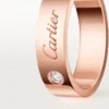 C De Cartier Wedding Ring, 5 Mm Width, 1 Diamond