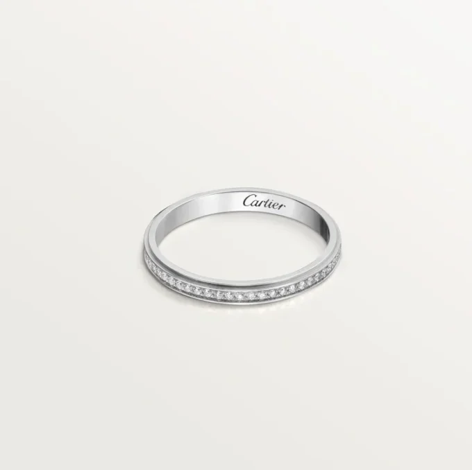 Cartier D’amour Wedding Band – Platinum, Diamonds – Cartier