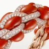 Cartier Libre Tressage Bracelet, Coral