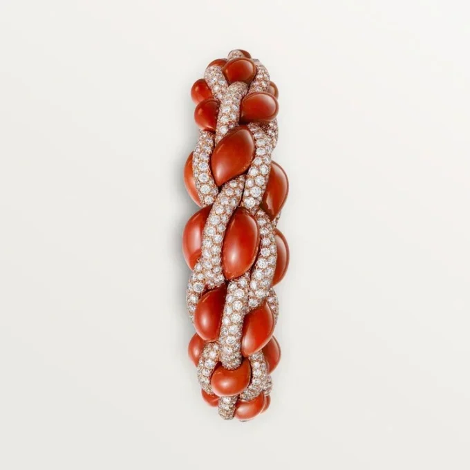 Cartier Libre Tressage Bracelet, Coral
