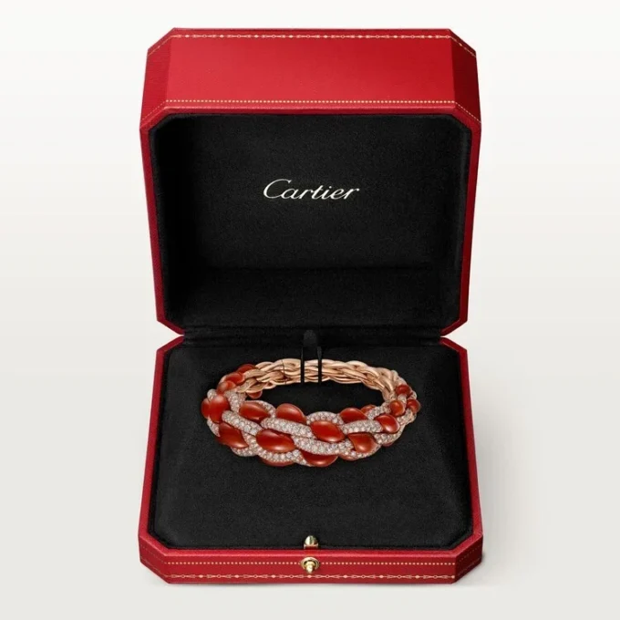 Cartier Libre Tressage Bracelet, Coral