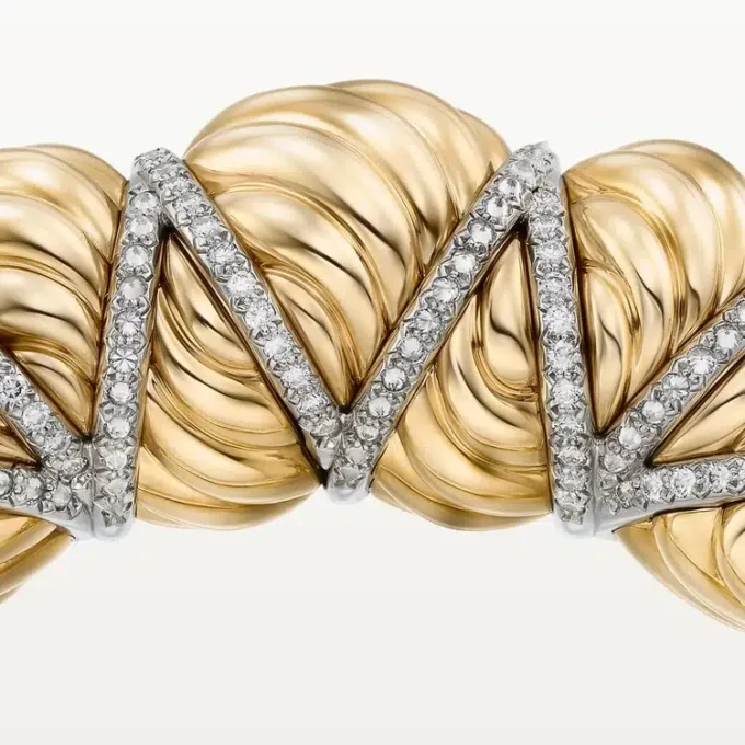Cartier Libre Tressage Bracelet, Diamonds
