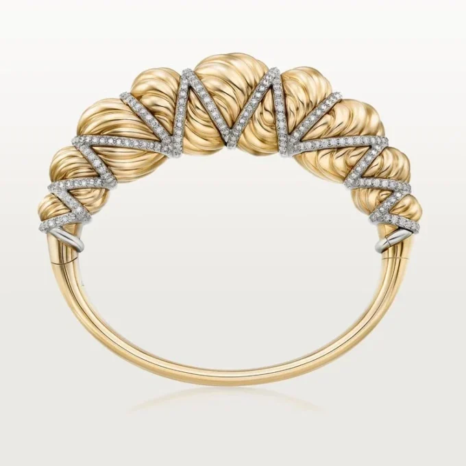 Cartier Libre Tressage Bracelet, Diamonds