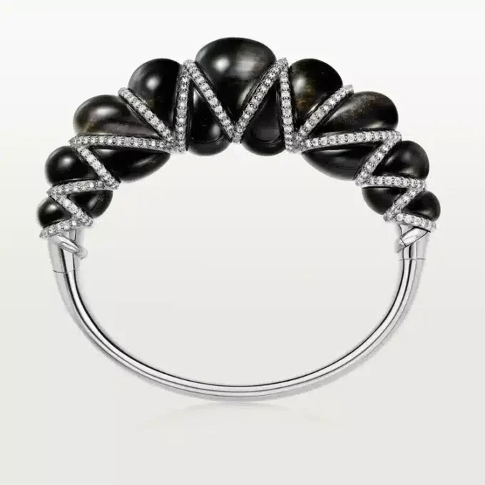 Cartier Libre Tressage Bracelet, Obsidian, Diamonds Cartier Libre Tressage Bracelet, Obsidian, Diamonds