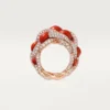Cartier Libre Tressage Ring, Coral Cartier Libre Tressage Ring, Coral