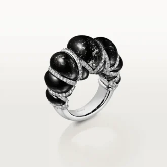Cartier Libre Tressage Ring, Metaquartzite, Diamonds