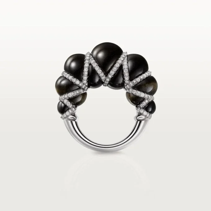 Cartier Libre Tressage Ring, Obsidian, Diamonds Cartier Libre Tressage Ring, Obsidian, Diamonds