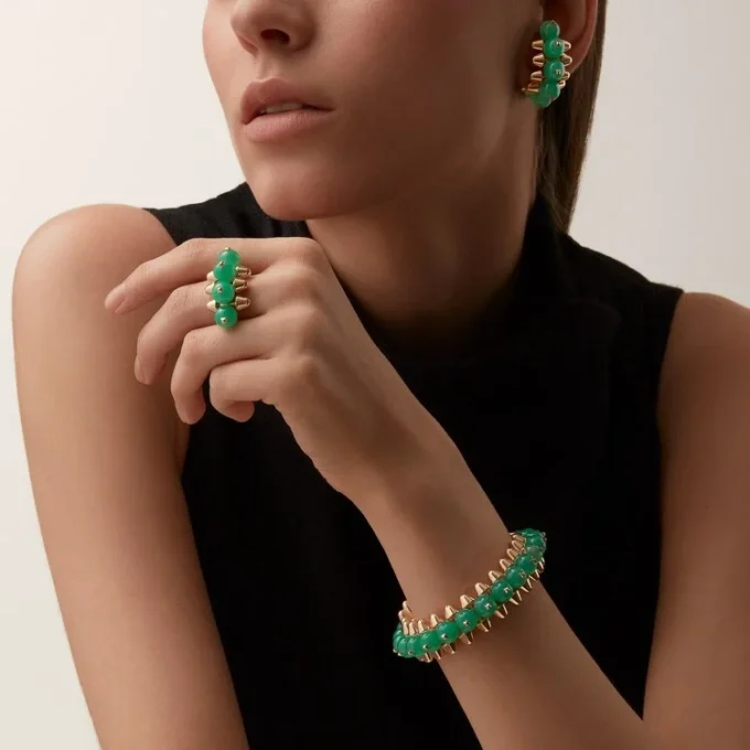 Clash De Cartier Single Earring, Chrysoprase, Extra-Large Model
