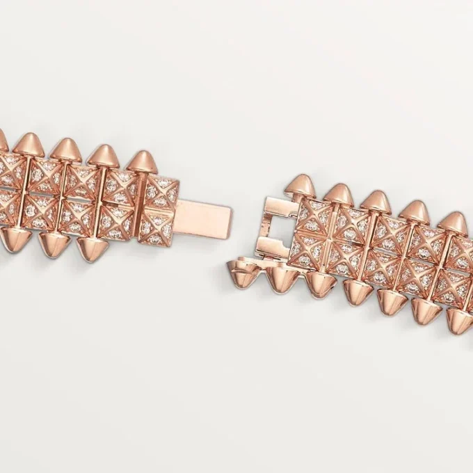 Clash De Cartier Bracelet, Flexible, Double Row, Paved