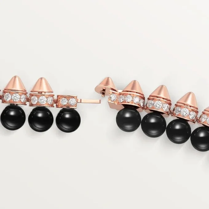 Clash De Cartier Bracelet, Flexible, Onyx, Extra-Large Model, Diamonds
