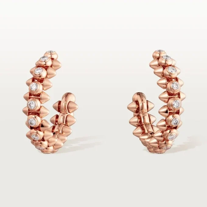 Clash De Cartier Earrings Diamonds – Rose Gold, Diamonds – Cartier