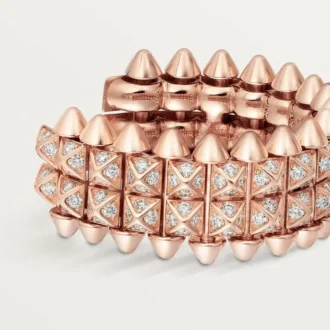 Clash De Cartier Hoop Earrings, Double Row, Paved