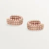 Clash De Cartier Hoop Earrings, Double Row, Paved