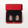 Clash De Cartier Hoop Earrings, Double Row, Paved