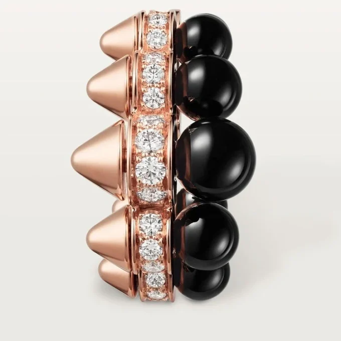 Clash De Cartier Hoop Earrings, Onyx, Extra-Large Model, Diamonds