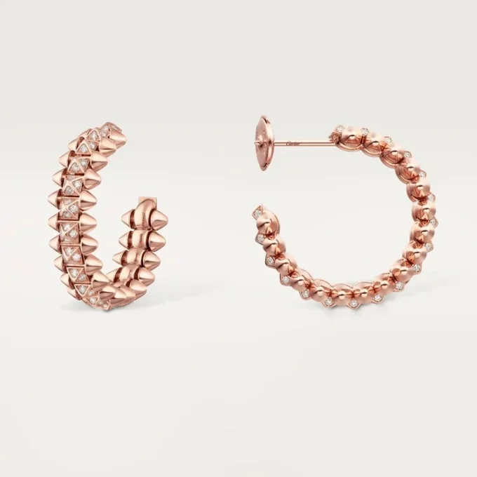 Clash De Cartier Hoop Earrings, Small Model, Paved