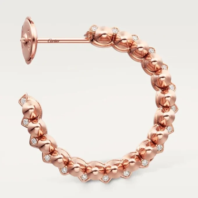 Clash De Cartier Hoop Earrings, Small Model, Paved