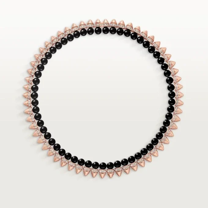 Clash De Cartier Necklace, Flexible, Onyx, Extra-Large Model, Diamonds