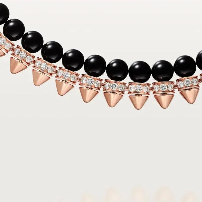 Clash De Cartier Necklace, Flexible, Onyx, Extra-Large Model, Diamonds
