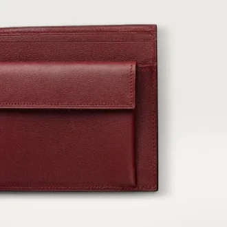 Coin/Banknote/Burgundy Calfskin, Golden Finish – Cartier