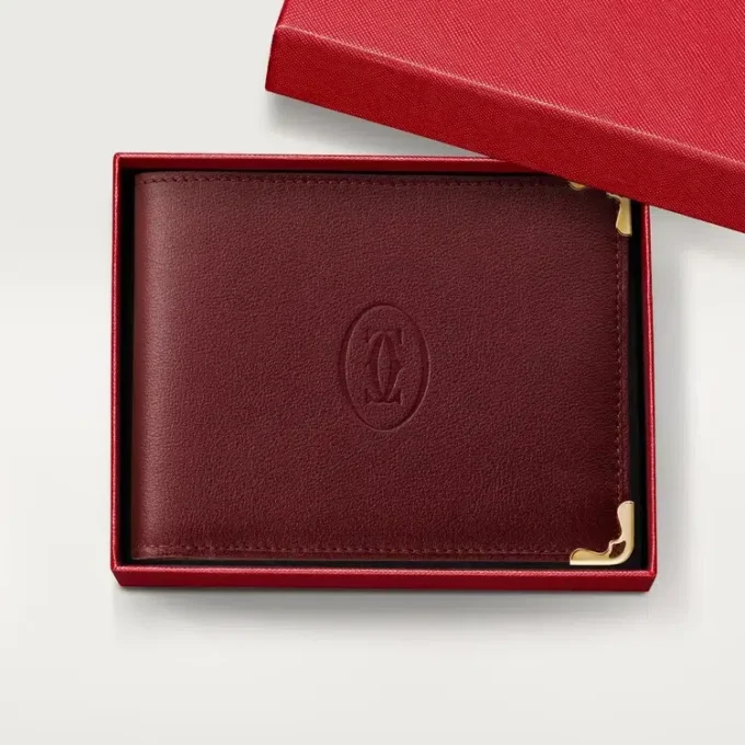 Coin/Banknote/Burgundy Calfskin, Golden Finish – Cartier Coin/Banknote/Burgundy Calfskin, Golden Finish – Cartier