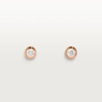 Diamants Legers Earrings, Mm – Pink Gold, Diamonds – Cartier