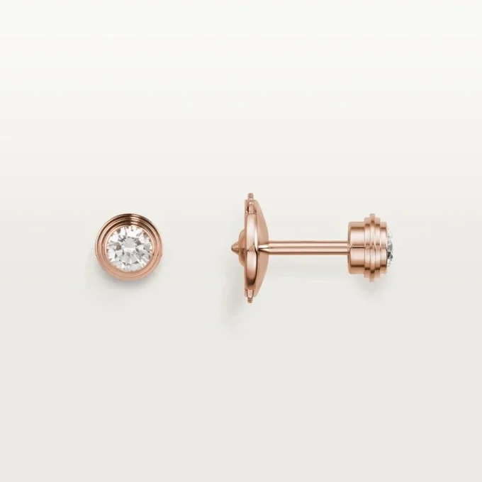 Diamants Legers Earrings, Mm – Pink Gold, Diamonds – Cartier
