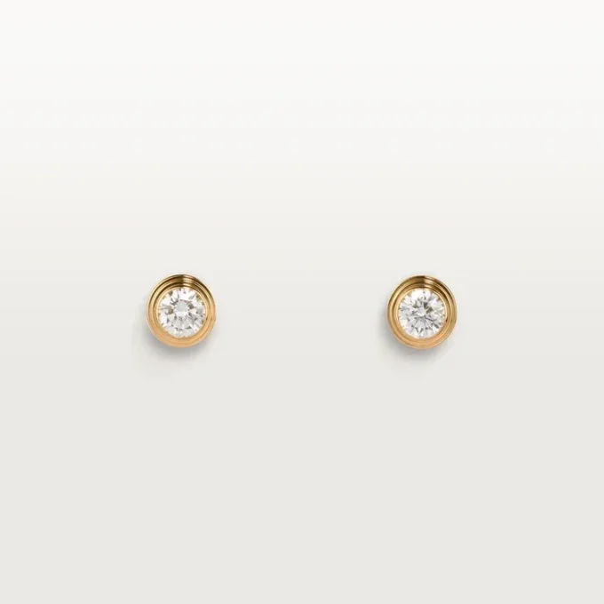 Diamants Legers Earrings, Mm – Yellow Gold, Diamonds – Cartier