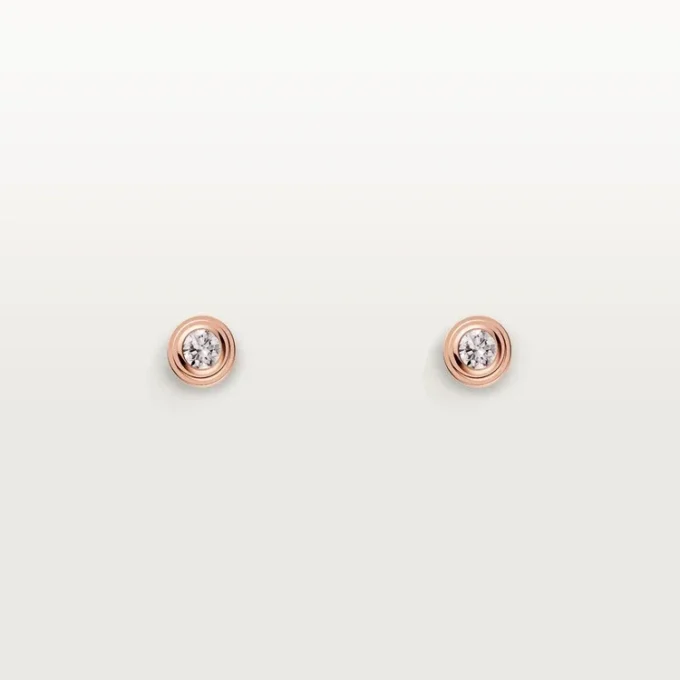 Diamants Legers Earrings Xs – Pink Gold, Diamonds – Cartier