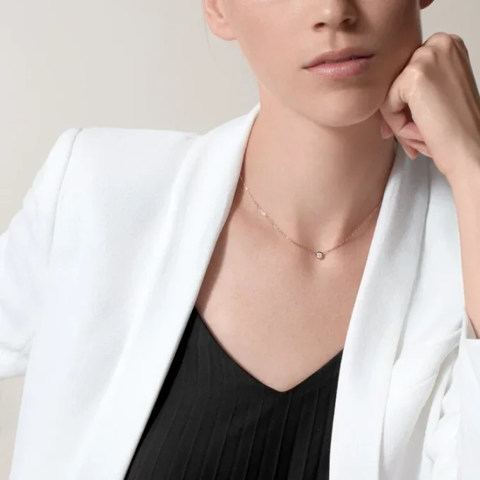 Diamants Legers Necklace, Lm – Pink Gold, Diamond – Cartier