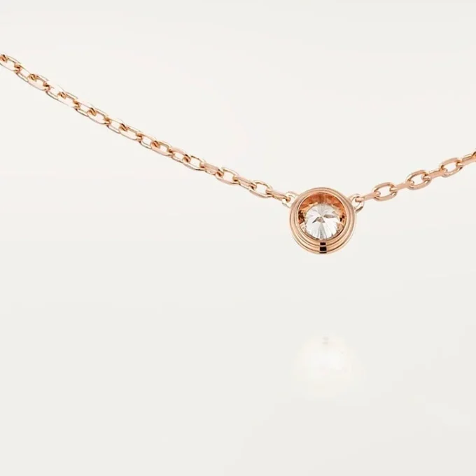 Diamants Legers Necklace, Lm – Pink Gold, Diamond – Cartier