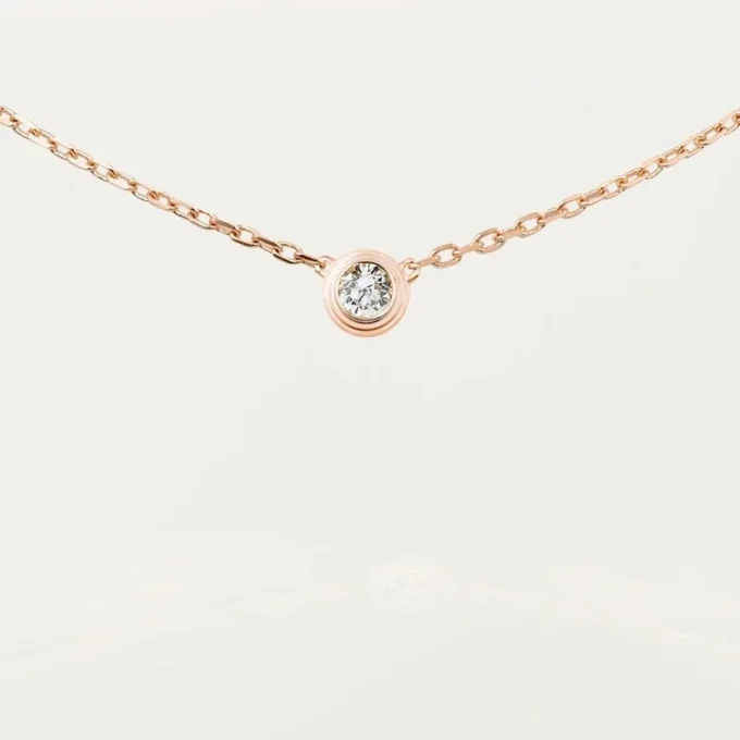 Diamants Legers Necklace, Lm – Pink Gold, Diamond – Cartier