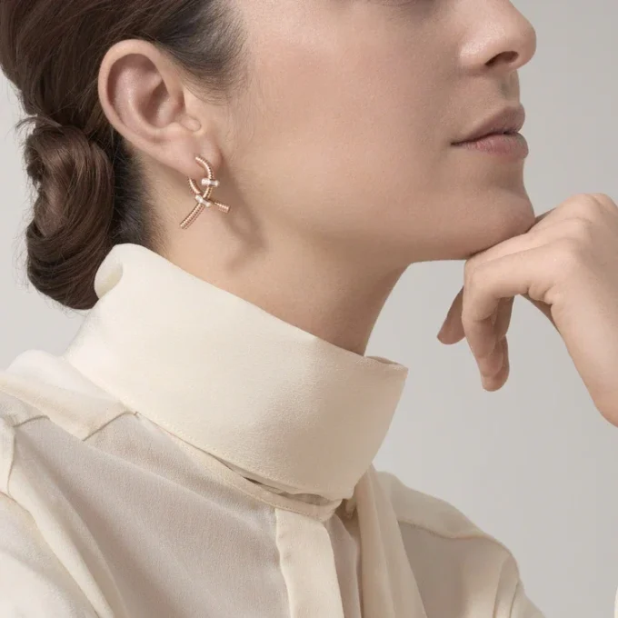 Ecrou De Cartier Left Earring – Rose Gold, Diamonds – Cartier