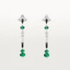En Equilibre Earrings, Emerald, Paved