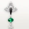 En Equilibre Earrings, Emerald, Paved