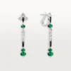 En Equilibre Earrings, Emerald, Paved