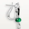 En Equilibre Earrings, Emerald, Paved