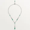 En Equilibre Necklace, Emerald, Paved